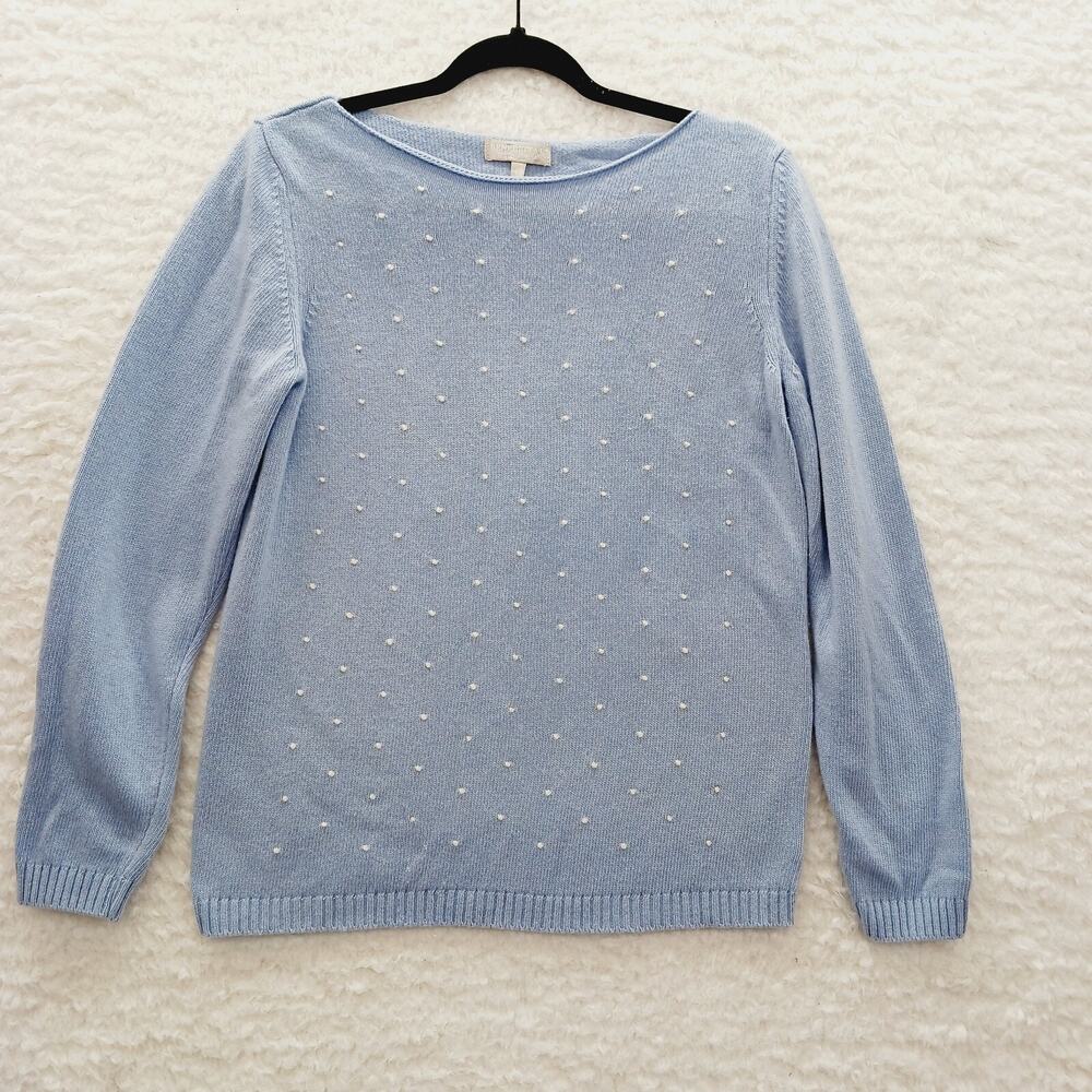 Sweater Merino Wool Cashmere Powder Blue Pullover Whinsycore Soft Fairy Size L